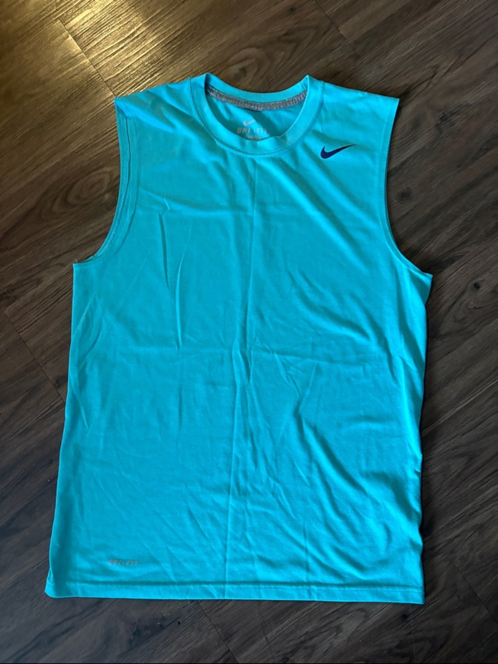 Nike Men’s Sleeveless Dri-FIT Tank Top in Teal Blue, Size Small